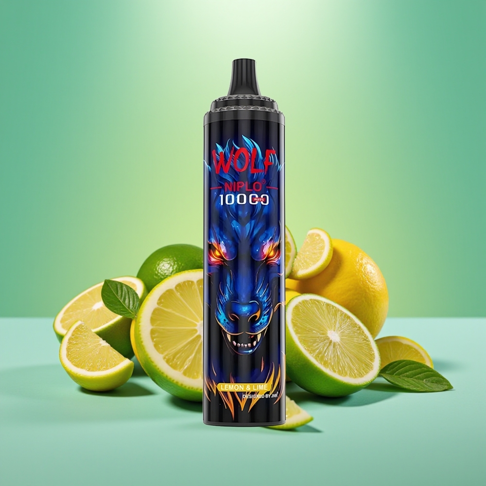 JNR Wolf Niplo 10000 Puffs, Citrina ir Žalioji Riešutė, 1.0 Ohm, 20ml