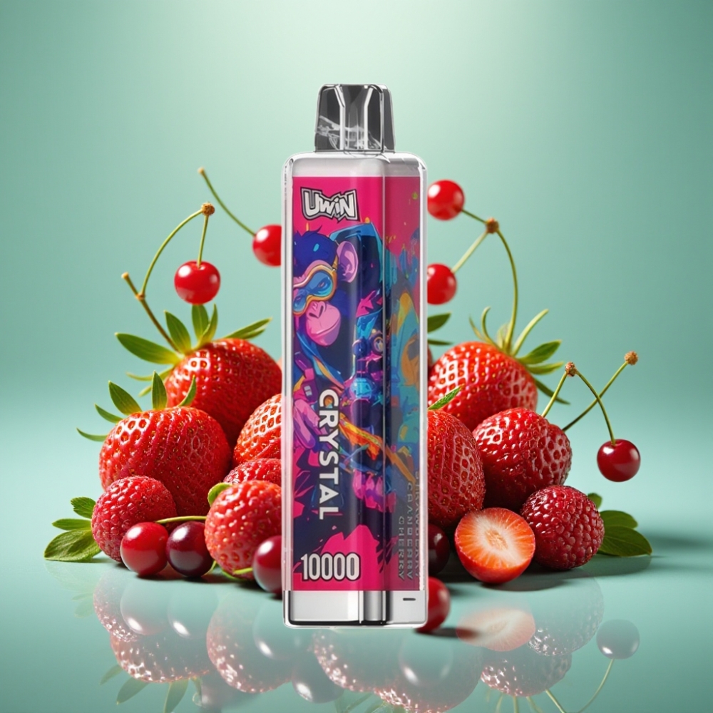 UWIN Crystal 10000 Puffs 18ml 0.8Ω Braškėjų Spanguolių Vyšnių
