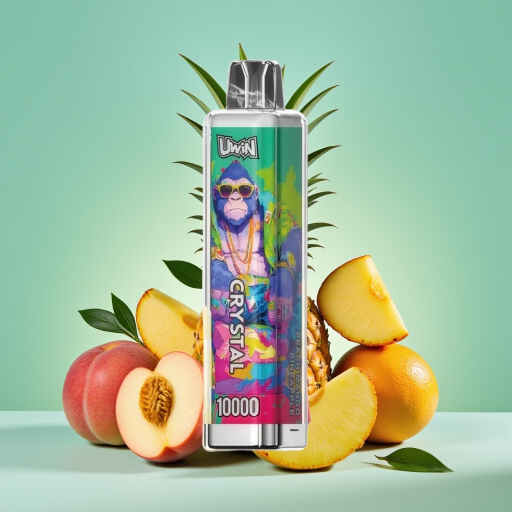 UWIN Crystal 10000 Puffs 18ml 0,8Ω Persikų Mango Ananasų