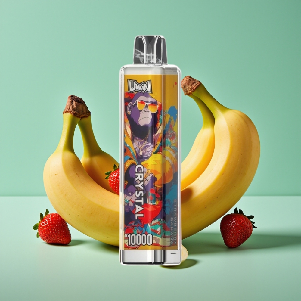 UWIN Crystal 10000 Puffs 18ml 5% Braškių Bananų