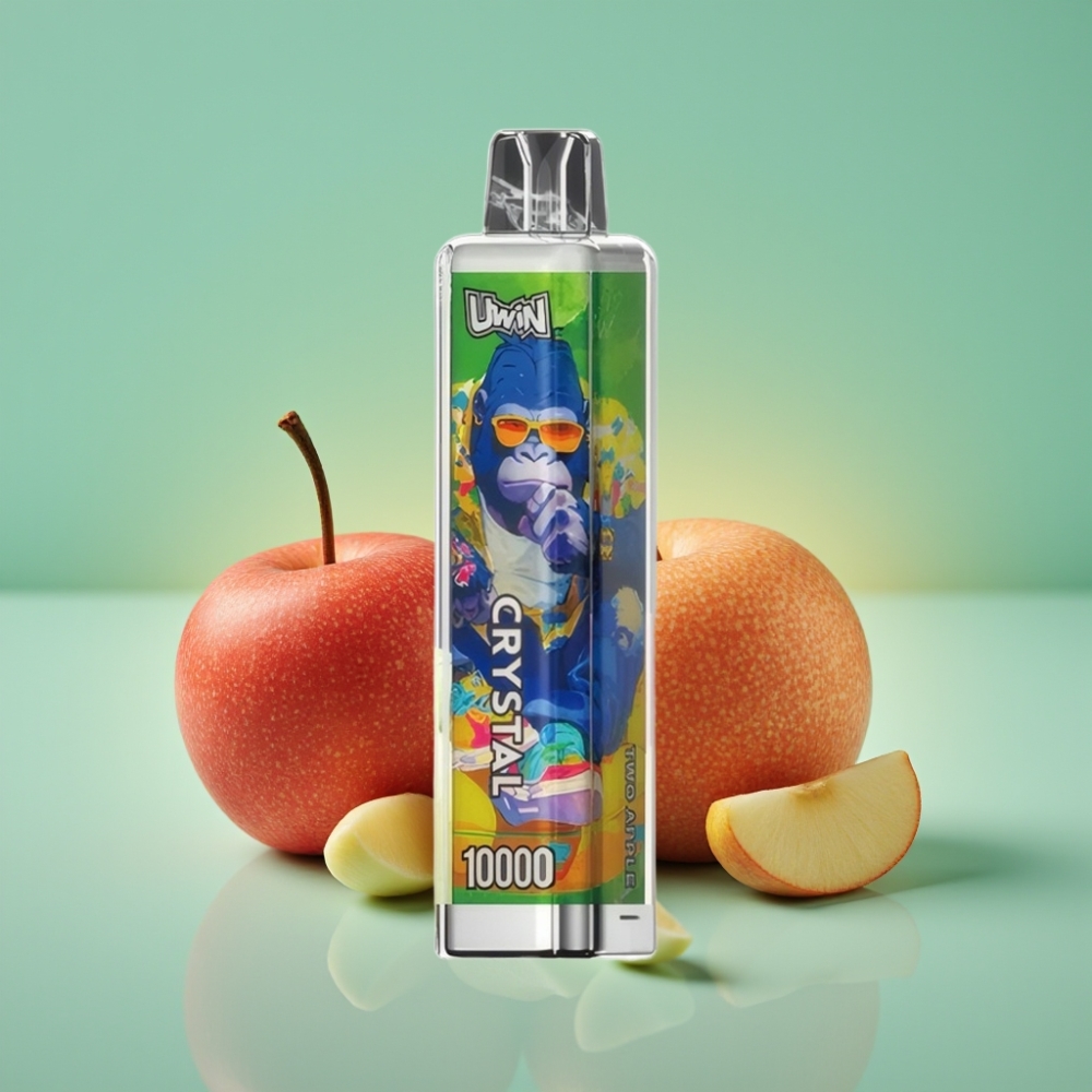 UWIN Crystal 10000 Puffs 18ml 5% Dviejų Obuolių