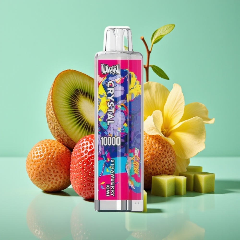 UWIN Crystal 10000 Puffs 18ml RGB žemuogės ir kivio