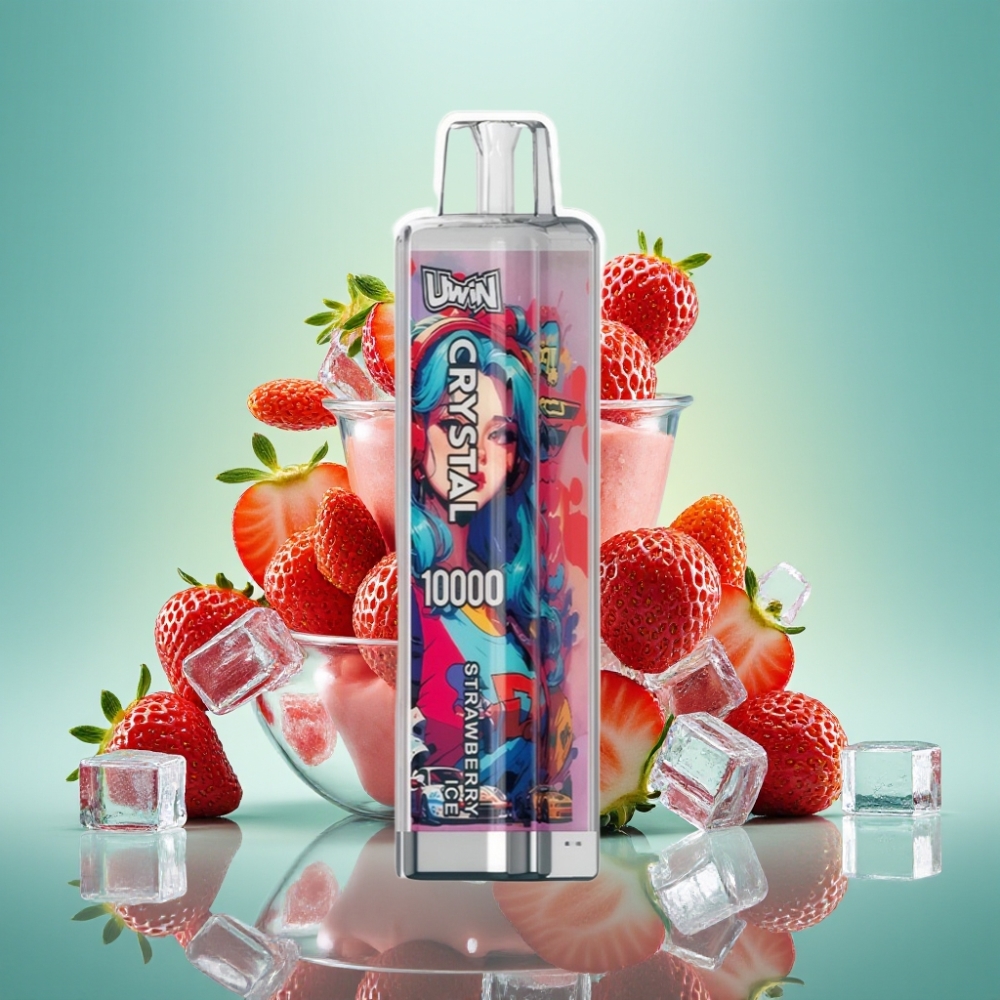 UWIN Crystal 10000 Puffs 18ml RGB žemuogės ledas
