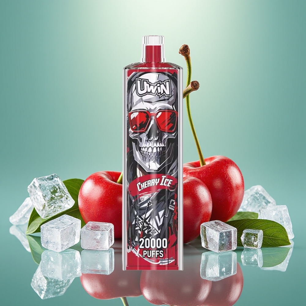 Uwin Shisha Hookah Crystal 20000 Puffs, 22ml, Cherry Ice (Vyšnių ledas)