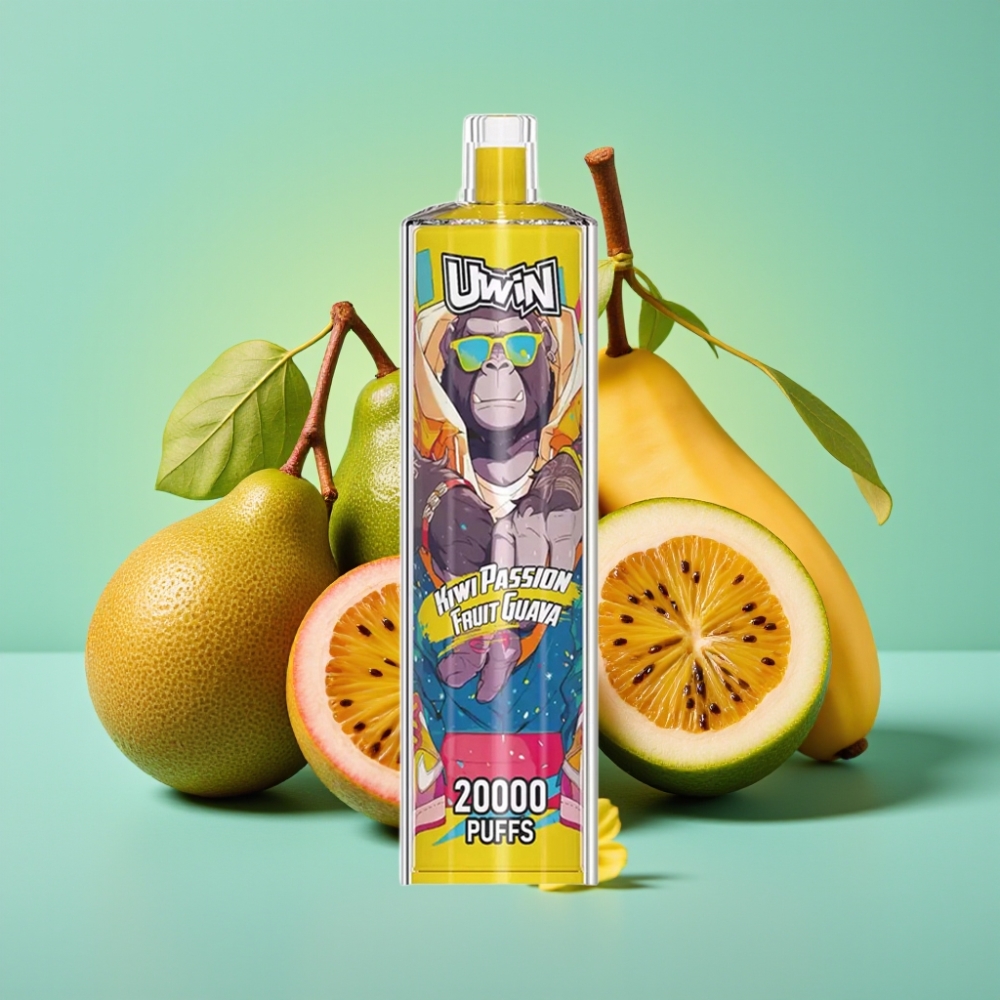 Uwin Shisha Hookah Crystal 20000 Puffs 22ml DTL Kiwi Passion Fruit Guava