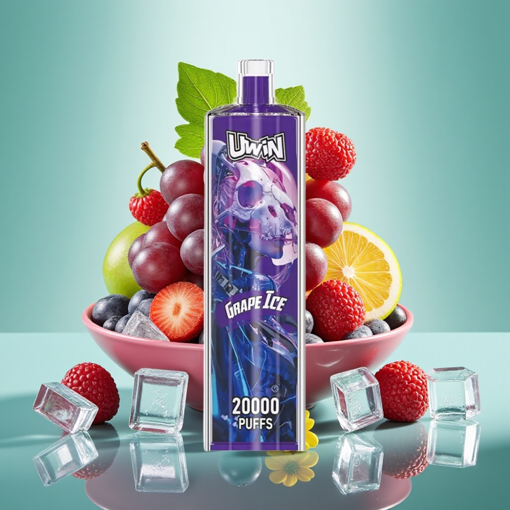 Uwin Shisha Hookah Crystal 20000 Puffs 22ml DTL Vynuogių Ledas