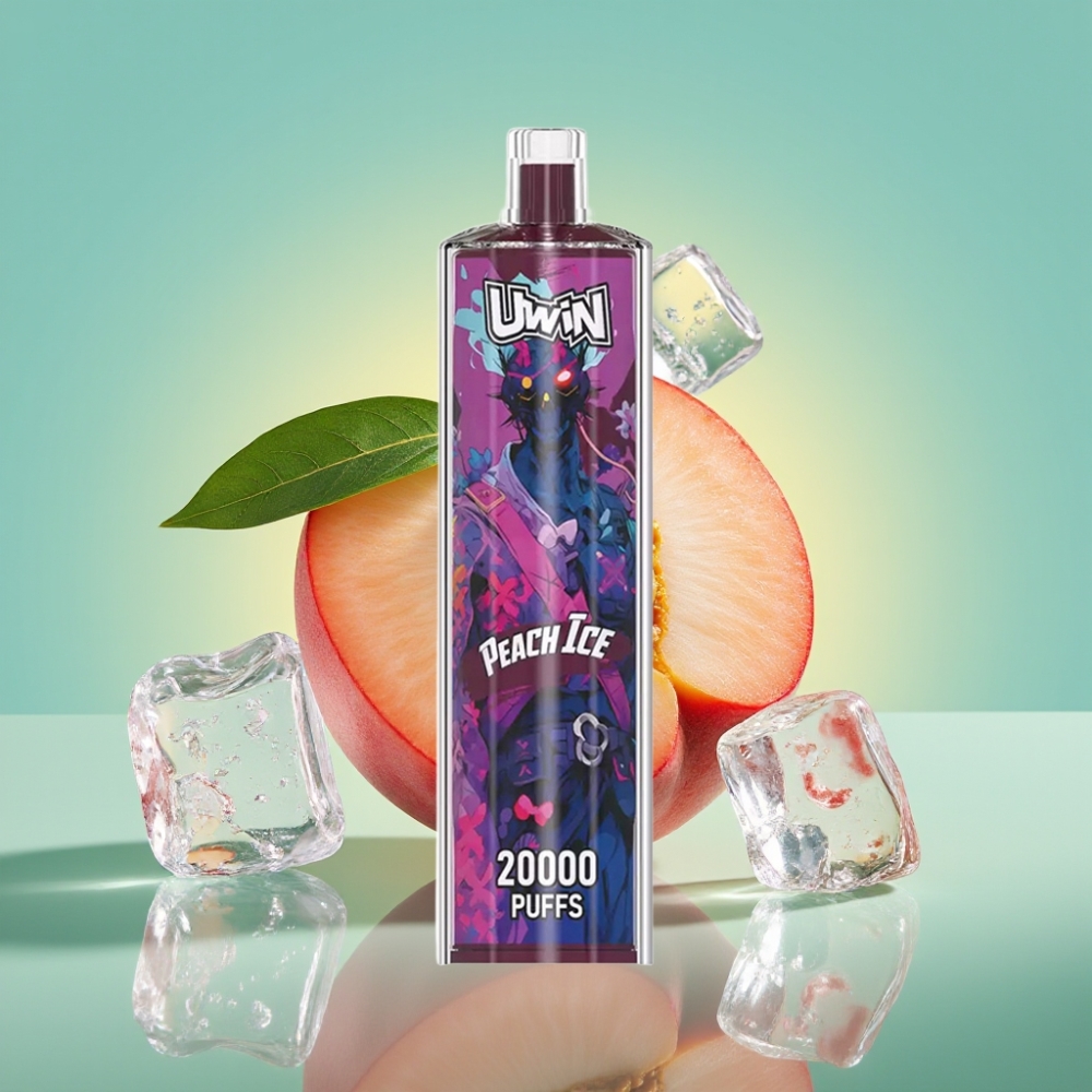 Uwin Shisha Hookah Crystal 20000 Puffs 22ml Tipas-C Persikas su ledu