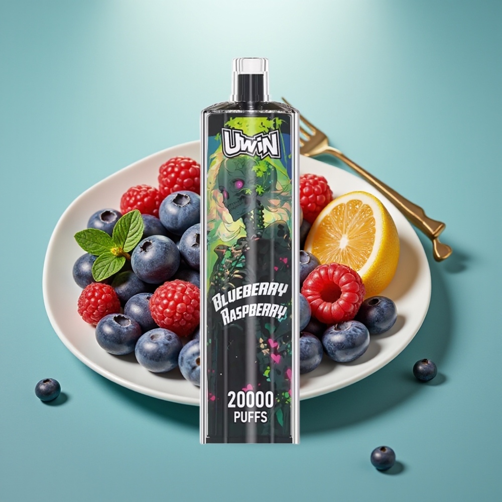 Uwin Shisha Hookah Crystal 20000 Puffs 22ml Type-C Mėlynųjų aviečių ir aviečių