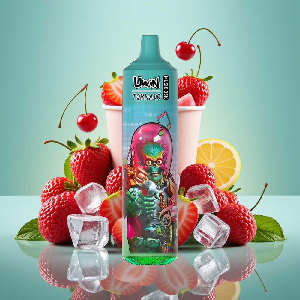 Uwin Tornado 35K Music 600mAh Type-C Braškė Avietė Vyšnia Ledas