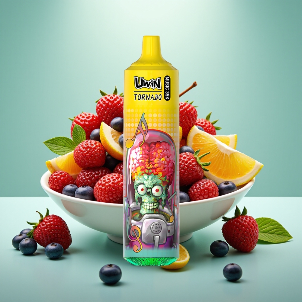 Uwin Tornado 35K Music Disposable Vape 600mAh Mėlynių Uogų